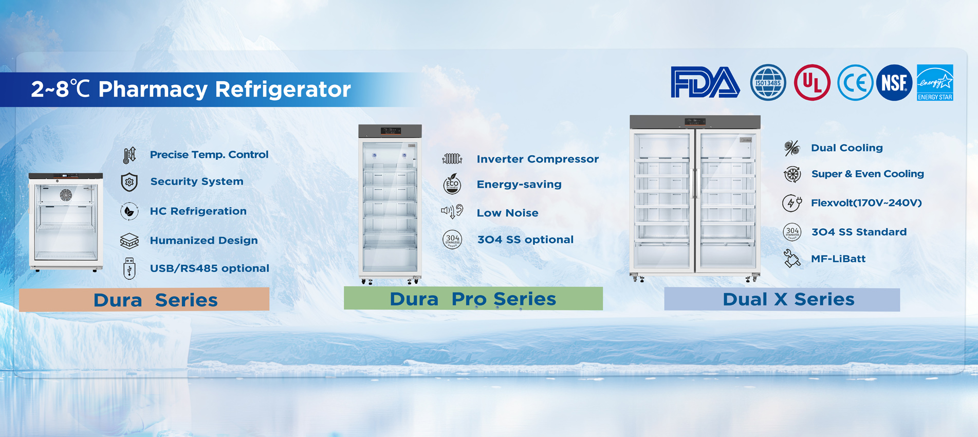 Réfrigérateur de pharmacie 2-8 °C